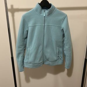 Light Teal Warm & Soft Fleece Full Zip Jacket